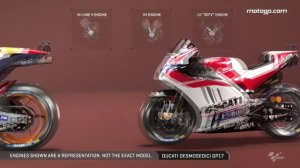 Разные конфигурации двигателей мотоциклов MotoGP