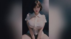 [Ai Art] your Ai girl try on see through white t-shirt  | Ai lookbook