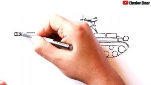 Как нарисовать тяжёлый Танк ИС 3 | Рисунок танка карандашами