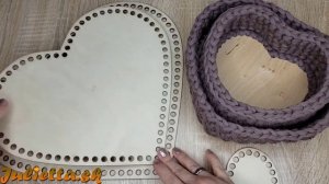Деревянные ДОНЫШКИ для вязания КОРЗИНОК. Сердце