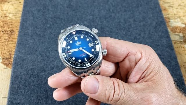 PHOIBOS EAGLE RAY 200M Automatic Compressor Diver PY029B Blue