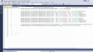 c# tutorial for beginners: alignment header and coulmns in dataGridView