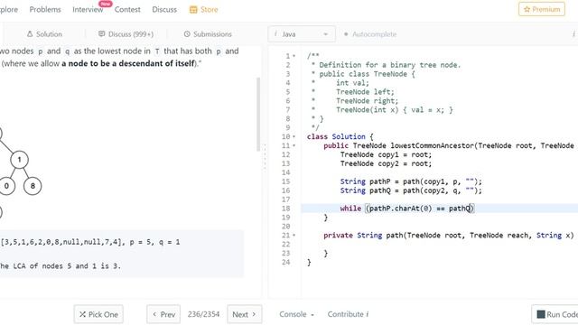 Lowest Common Ancestor of a Binary Tree: LeetCode #236 Easy Java Solution смотреть онлайн