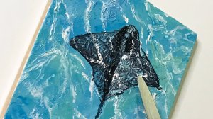 Как нарисовать морского ската. Картина маслом. Пейзаж