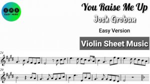 Free Sheet [Karaoke] You Raise Me Up - Josh Groban [Violin Sheet Music]