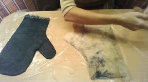 Валяные варежки "Зимняя пряность"