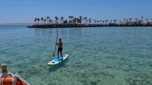 Египет 2023. Плавание на сап борде по морю.