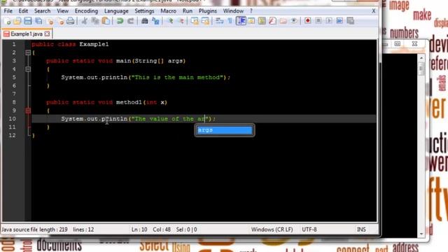 How to use method arguments in Java