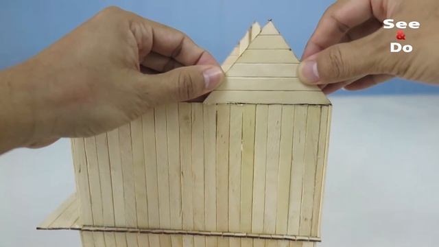 Как сделать красивый домик из палочек от эскимо смотреть онлайн