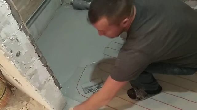 Заливка электрического теплого пола своими руками смотреть онлайн