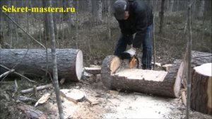 Как сделать скамейку из бревна своими руками / Поделки из дерева / Sekretmastera