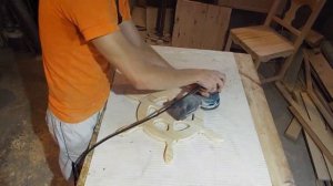 How to make steering wheel ship wood clock / Настенные часы-штурвал