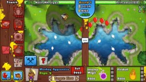 Winning a game of Bloons Town Defence Battles (BTDB)