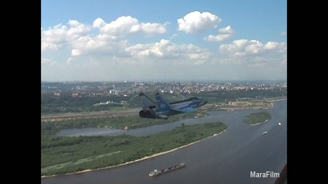 МиГ-31Э и МиГ-29УБ Полёты над Нижним Новгородом. MiG-31E & MiG-29UB Flight