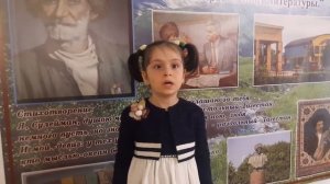 Гаджибекова Хадижа декламировала стихотворение Сулеймана Стальского "Зима" на лезгинском языке