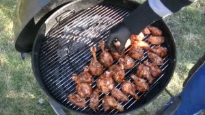 Куриные ножки и крылышки на гриле
