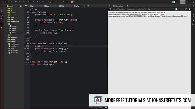 PHP Class Inheritance