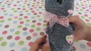 вязаный котик и мышки крючком #амигуруми