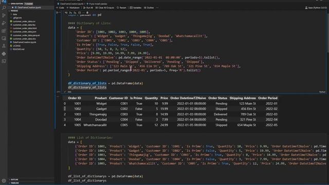 [01] Python Pandas Tutorial : Data Loading -- Create Data Frames in Pandas