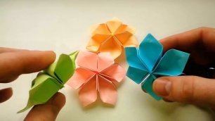 Бумажные цветы. Оригами поделки