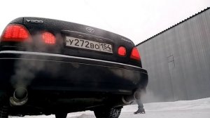 Выхлоп TOM'S toyota aristo, запуск на холодную -10
