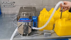 Оборудование для промышленного розлива. Перистальтический дозатор с головкой из нержавейки.