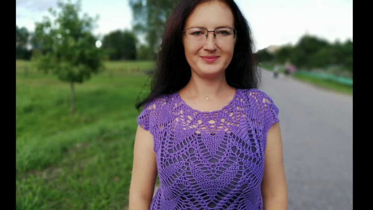 ОБЗОР ГОТОВОГО ПЛАТЬЯ КРЮЧКОМ из пряжи АЛИЗЕ ДИВА .