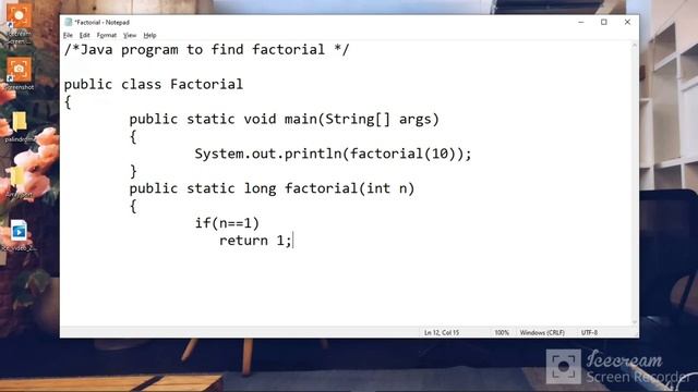 Java program to find factorial of number using recursion. #java #recursion #interviewquestion смотреть онлайн