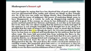 Summary of Sonnet 148 by William Shakespeare