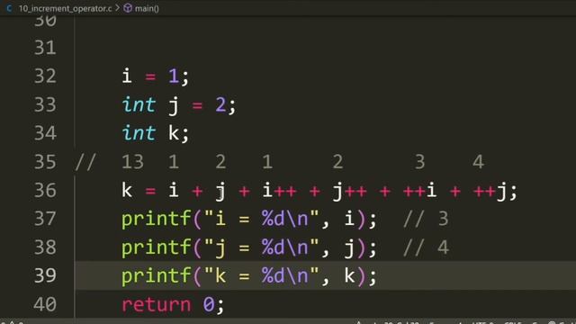 Unary operator in C || Increment operator || Decrement operators || C language course with notes #1