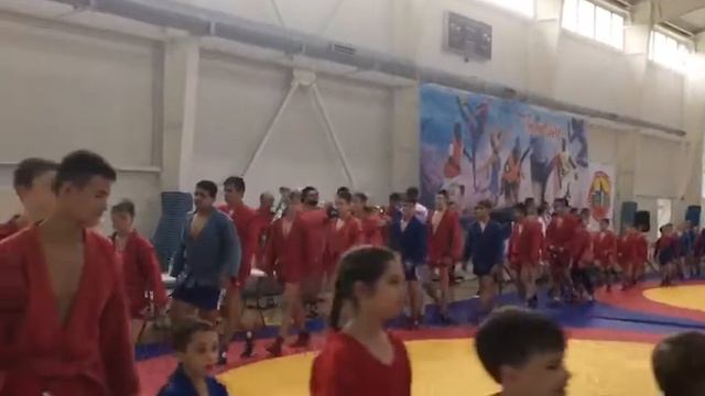 марш "Герои спорта" - духовой оркестр на открытии соревнования по самбо