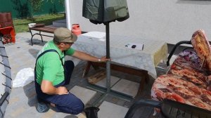 Как закрепить зонт от солнца? Наш загородный дом - зона отдыха.