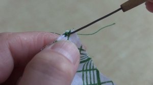 Обработка края ткани крючком