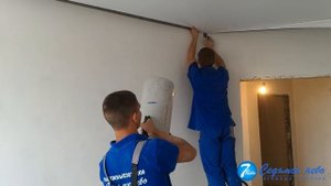 Натяжные потолки Седьмое небо - установка потолка