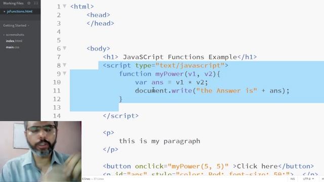 JavaScript Functions Tutorial | Create Functions in JavaScript | JavaScript full Course Part-5
