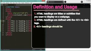 Heading Tag in HTML - h1 h2 h3 h4 h5 h6 - how to use html heading tag Bangla tutorial #08