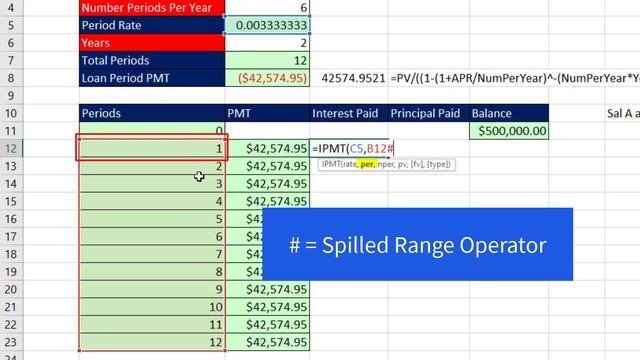 Dynamic Excel Amortization Table. Microsoft 365 Spilled Array Magic! Excel Magic Trick 1686.