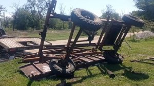 ПОСТРОИЛИ ПРИЦЕП 2ПТС4 ЗЕРНОВОЗ С ТОРМОЗАМИ. ПЕРЕДЕЛКА С ПАЛЬЦА НА КРУГ