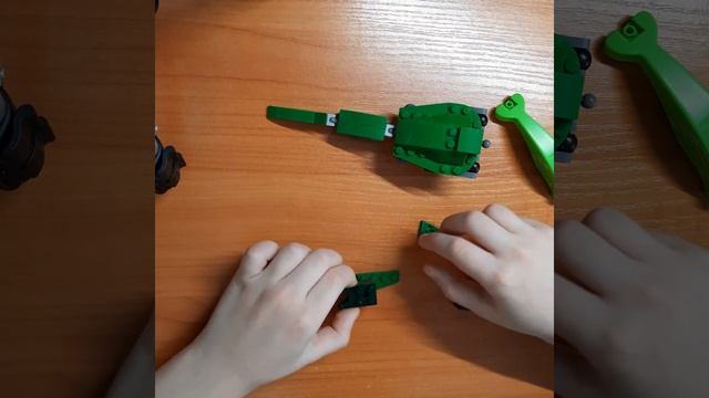 Лего Грозный динозавр. Как собрать динозавра которого нет в инструкции. Мультик в конце ролика;) смотреть онлайн