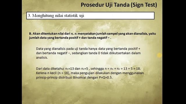 Uji Tanda (Sign Test) - Uji Nonparametrik (Seri MK Statistik Nonparametrik) смотреть онлайн
