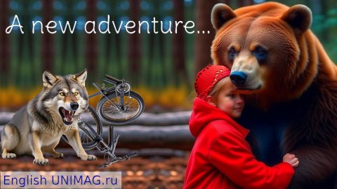 Английский онлайн. Прокачка аудирования, говорения на примере Новые приключения Красной Шапочки