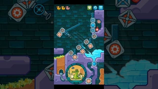 Крокодильчик Свомпи - прохождение уровня 7-18 "Скользкие ступеньки" смотреть онлайн