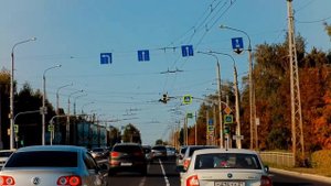 Проспект Богдана Хмельницкого, Белгород, новая схема движения с полосами для маршрутных ТС.