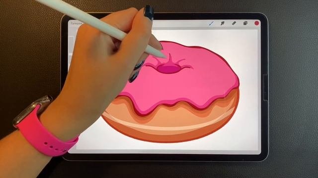 Как нарисовать пончик ✦ How To Draw A Donut In Procreate ✦ Рисую на АЙПАДЕ