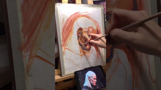 Как писать портрет гуашью. Деймон Таргариен смотреть онлайн