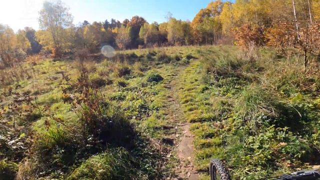 Велопрогулка по Лесу по Московской области Осенью. На Велосипеде по Москве и Московская Области.