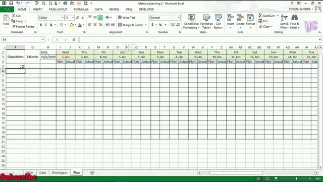 ROW Material Planning sheet 2 for project based products and standard Products & Production planing смотреть онлайн