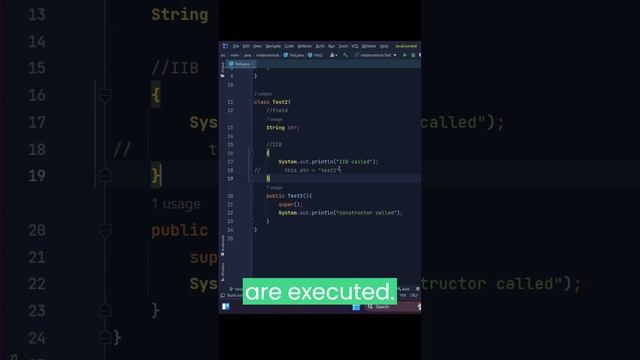 Instance Initializer Block | IIB | Java | #shortsvideo #shortsfeed #programming #coding #cse