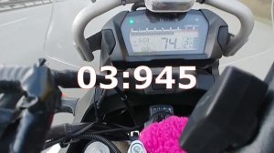 Ускорение HONDA NC700XD до 100 кмч