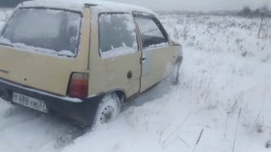 ока в снегу